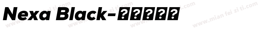 Nexa Black字体转换